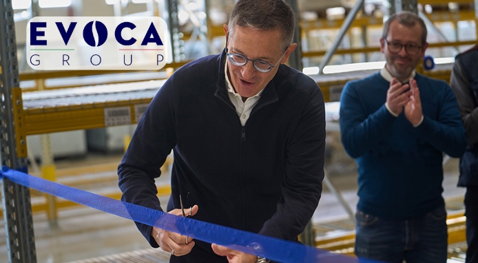 Evoca Group inaugura il nuovo magazzino “green” per le materie prime