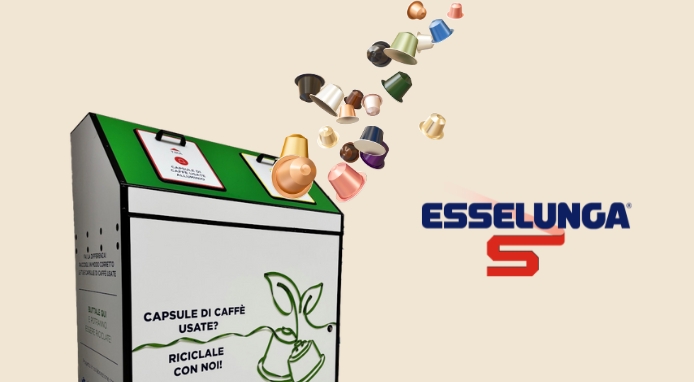 Esselunga lancia il nuovo progetto per il riciclo delle capsule di caffè esauste