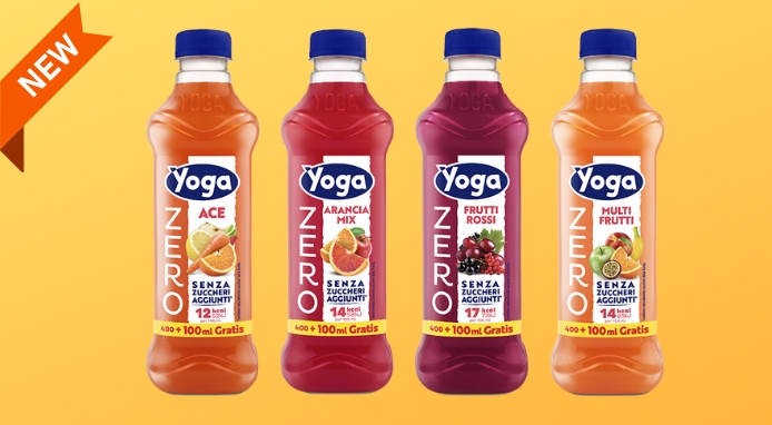 L’offerta YOGA nei succhi di frutta si completa con il PET da mezzo litro per tutti i canali