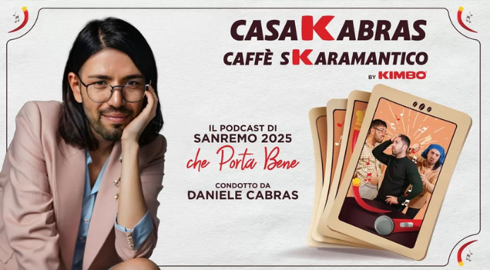 Kimbo protagonista a Sanremo con il caffè scaramantico di Casa Kabras
