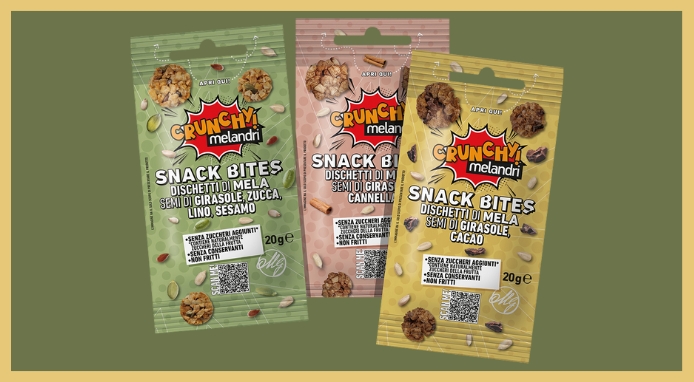Crunchy Snack Bites, il perfetto equilibrio tra mele e semi oleosi