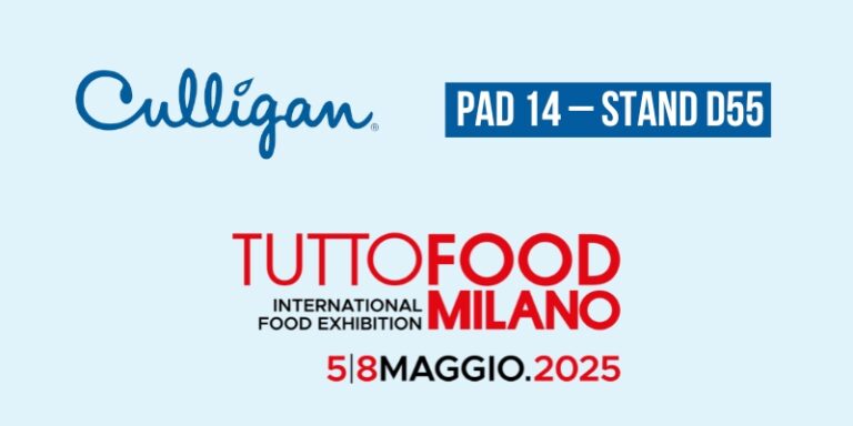 Culligan debutta a Tuttofood 2025 con soluzioni d’acqua filtrata per il settore Ho.Re.Ca.