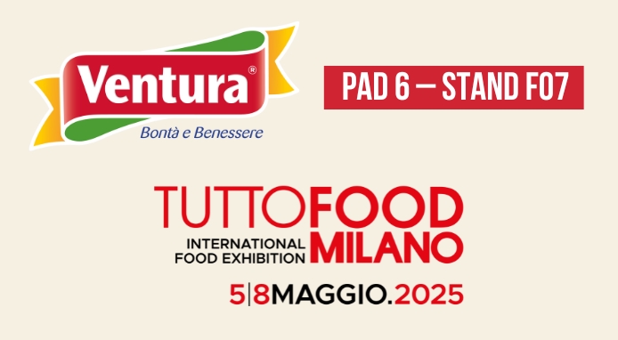 Ventura protagonista a Tuttofood 2025 con snack salutari e innovativi