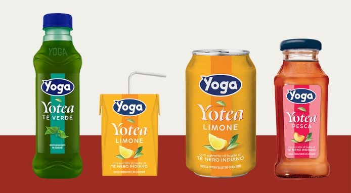YOTEA si rinnova: nuovo look  per il thè freddo YOGA