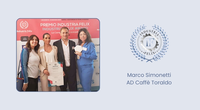 A Marco Simonetti, AD di Caffè Toraldo, il Premio Industria Felix