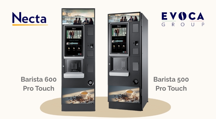 Necta lancia BARISTA 500 e 600 Pro Touch, pensate per un’esperienza unica