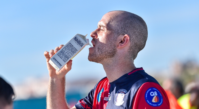 Fonte Margherita 1845 Official Water del Beach Soccer 2025 della FIGC-LND