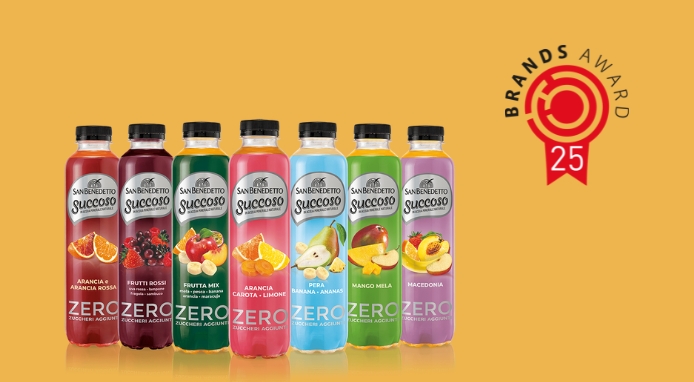 San Benedetto Succoso Zero protagonista ai Brands Award 2025