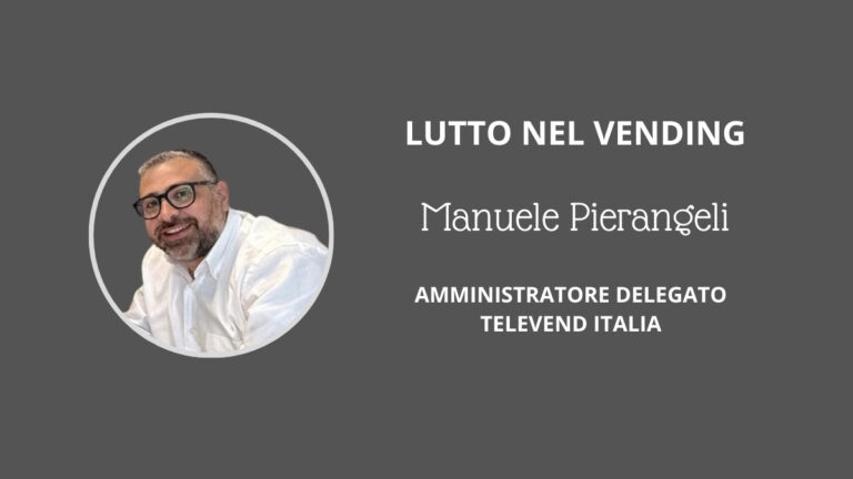 Lutto nel Vending: scompare Manuele Pierangeli, dirigente di Televend Italia