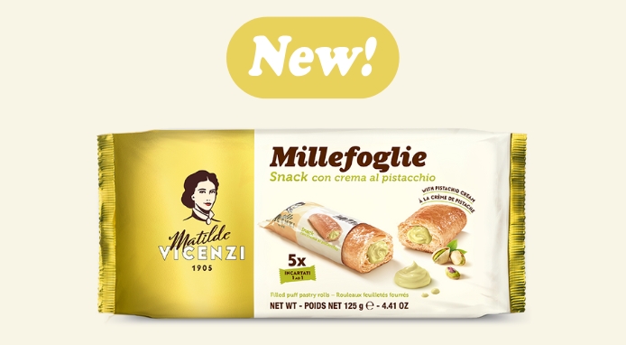 Millefoglie Snack al pistacchio: il nuovo peccato di gola Vicenzi