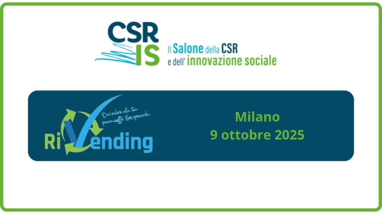 RiVending protagonista al 13° Salone della CSR il 9 ottobre a Milano