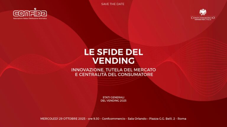 Stati Generali del Vending 2025: mercoledì 29 ottobre a Roma presso sede ConfCommercio