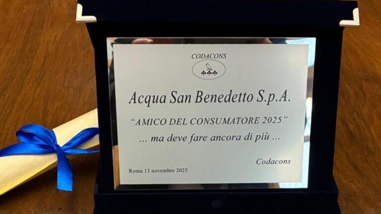 Ad Acqua Minerale San Benedetto il premio  “Amico del Consumatore”