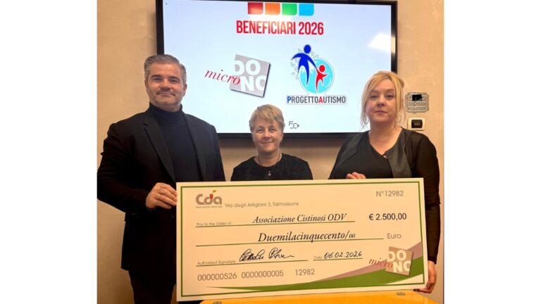 CDA Cattelan: con il Microdono 2025 raccolti 2.500 euro per Cistinosi Italia