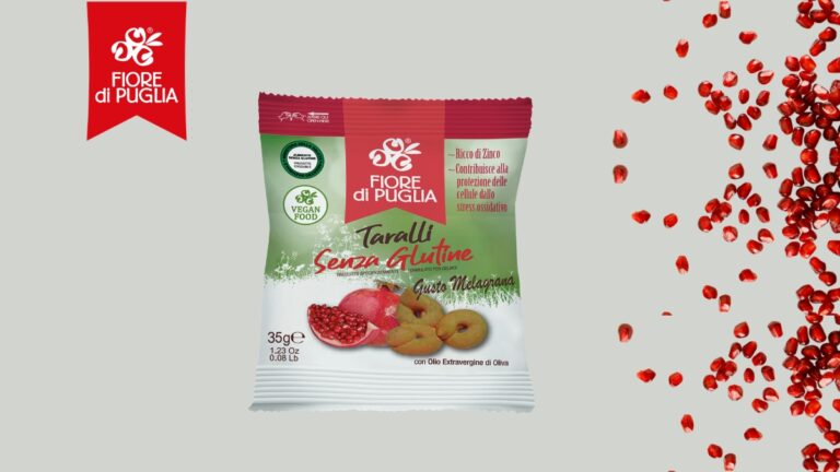 Fiore di Puglia lancia il Tarallo alla Melagrana: snack funzionale senza glutine