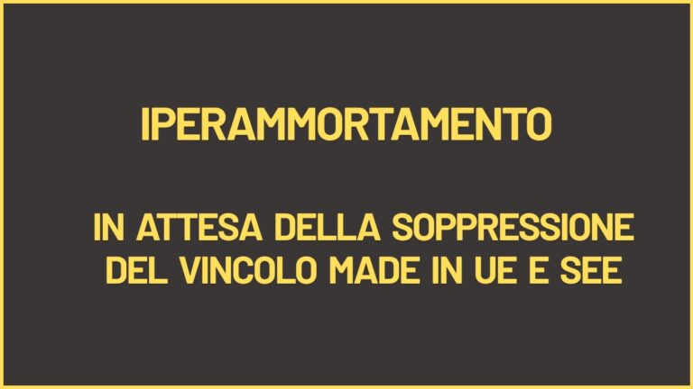 Il MEF cancella il vincolo Made in UE e SEE dall’Iperammortamento