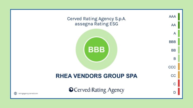 Rhea Vendors Group: rating ESG promosso a “BBB” da Cerved